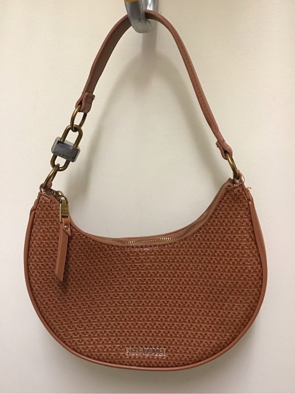Steve Madden Lohan Woven Brown Hobo —New